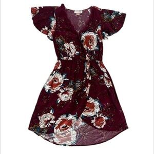 Band Of Gypsies size small boho floral faux wrap dress